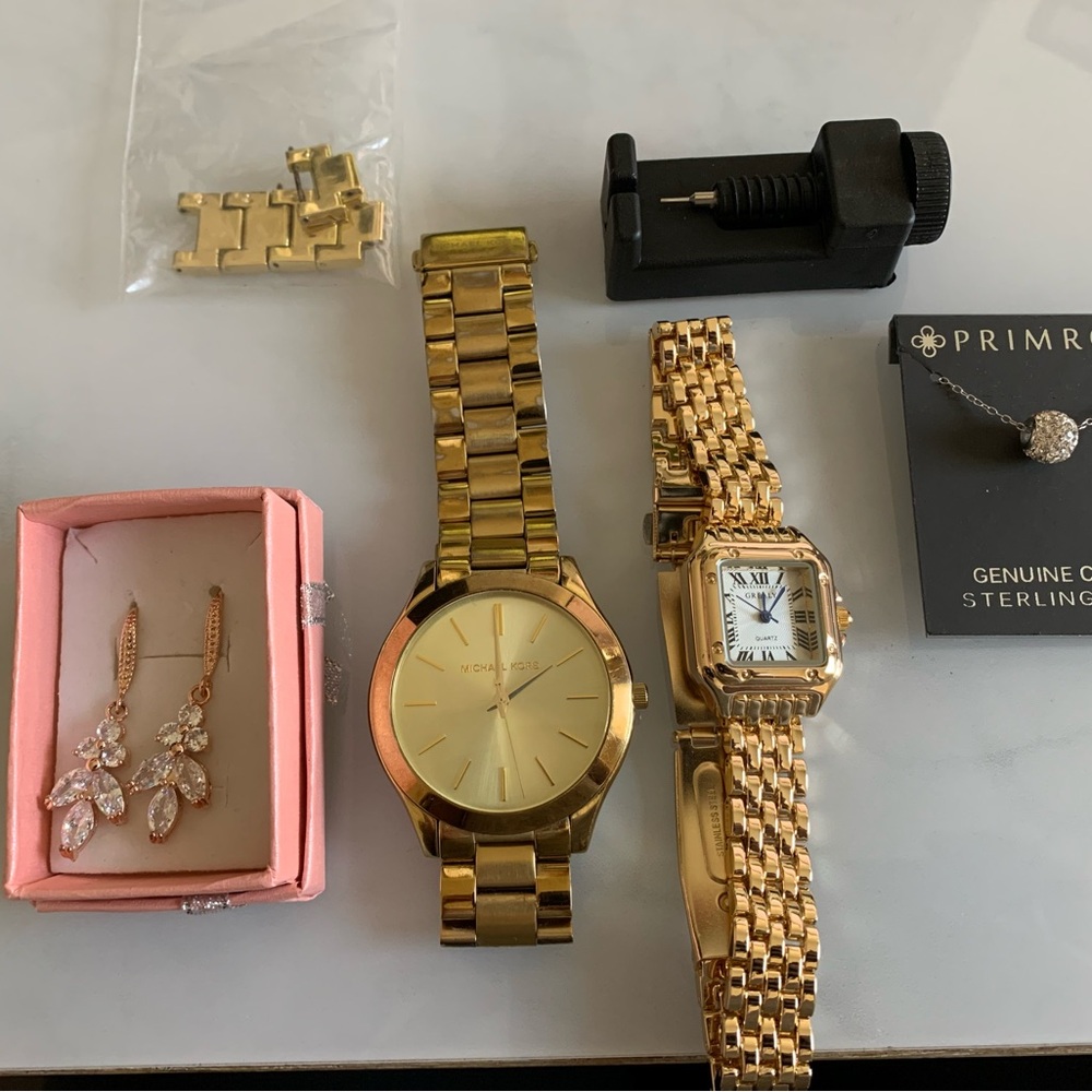 Jewelry Haul- 2 watches, crystal necklace, earrings